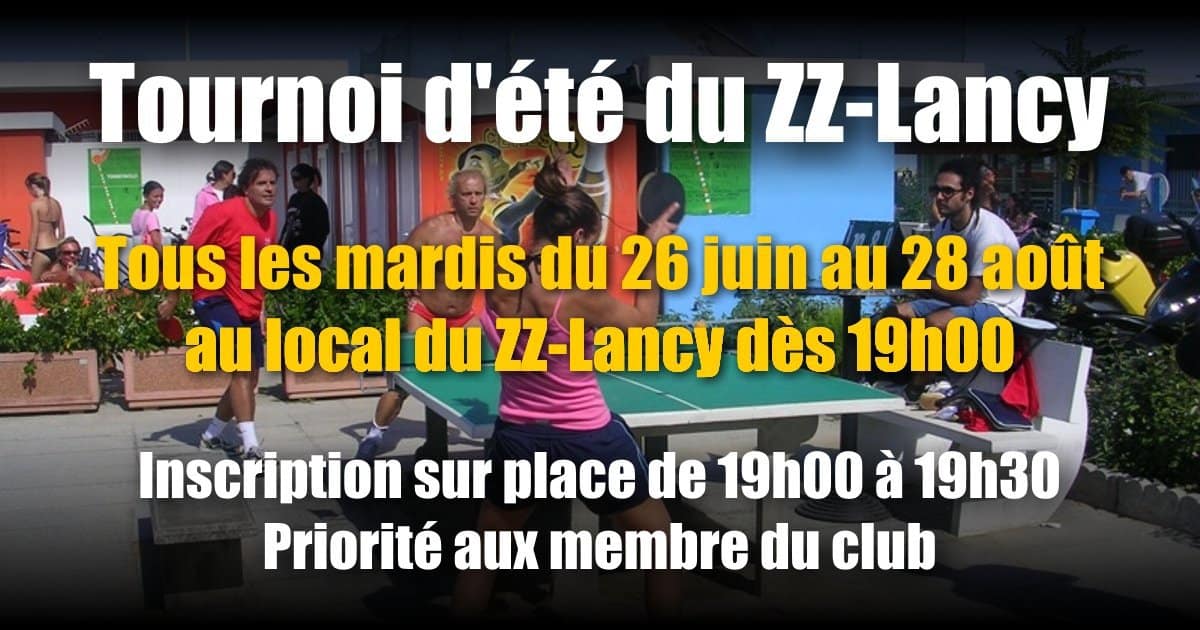 Tournoi d'été du ZZ-Lancy 2018