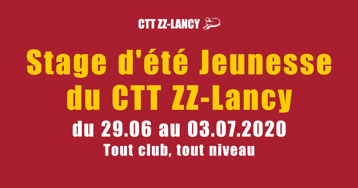 Stage été jeunesse tennis de table genève 2020 ZZ-Lancy